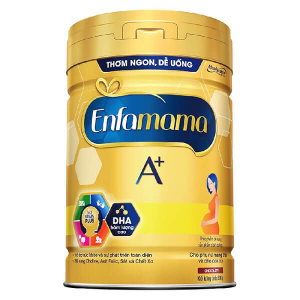 Sữa bầu Enfamama A + Vị Chocolate lon 830g