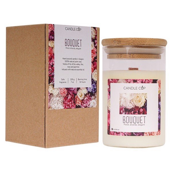 Nến thơm phòng Candle Cup Bouquet (size M) hộp 200g