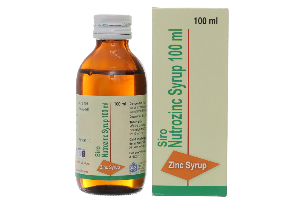 Siro bổ sung kẽm Nutrozinc syrup  lọ 100ml