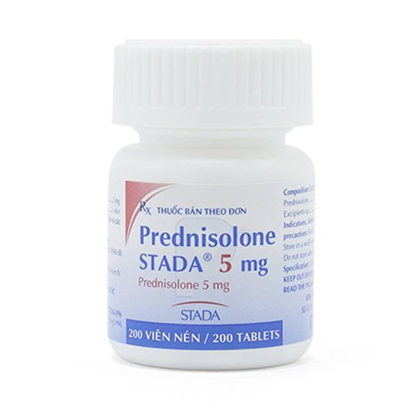 Thuốc kháng viêm Prednisolone STADA 5mg hộp 1 lọ 200 viên Medigo