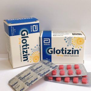 Thuốc chống dị ứng Glotizin 10mg hộp 10 vỉ x 10 viên