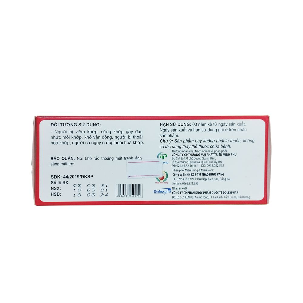 Viên uống bổ khớp Glucosamine 2000 MK7 + Collagen Type 2 (Dolexphar