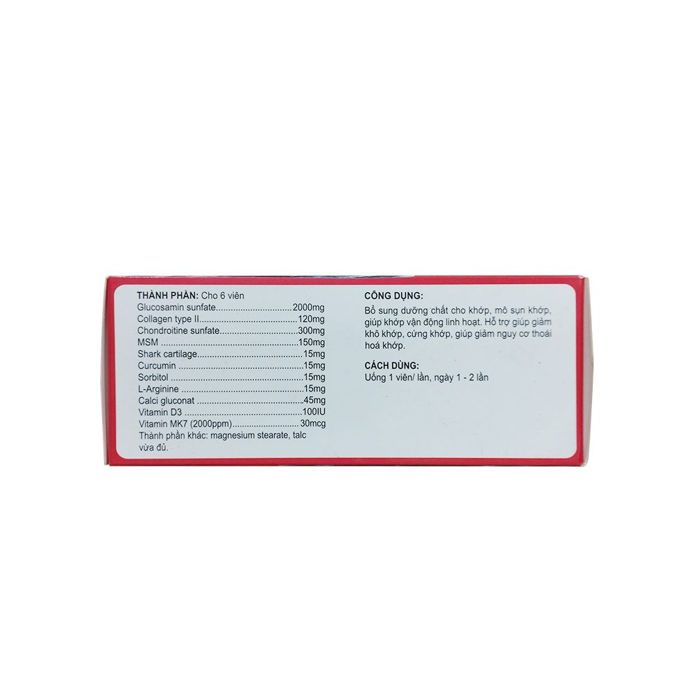 Viên uống bổ khớp Glucosamine 2000 MK7 + Collagen Type 2 (Dolexphar