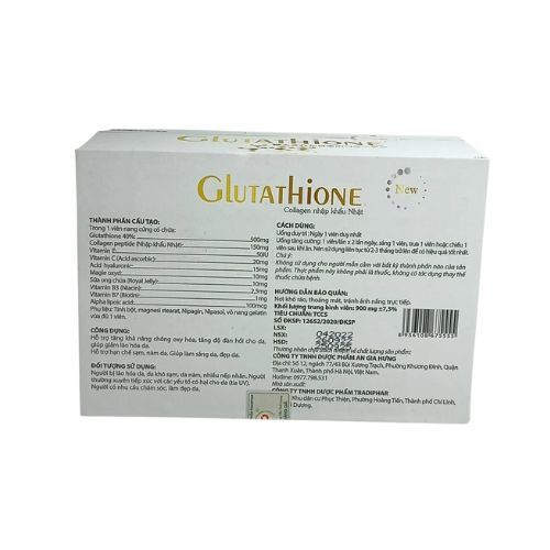 glutathione của nhật Sạm nám bay nhanh, làn da trắng sáng Glutathione (Collagen nhập khẩu Nhật)  hộp 1 lọ 60 viên