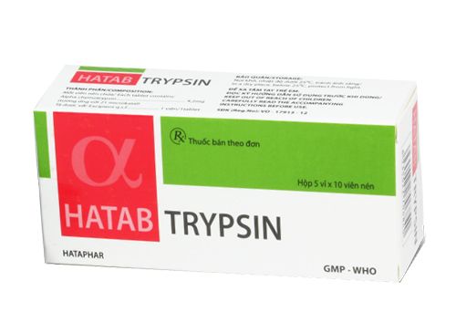 Thuốc kháng viêm, giảm phù nề Hatabtrypsin hộp 5 vỉ x 10 viên