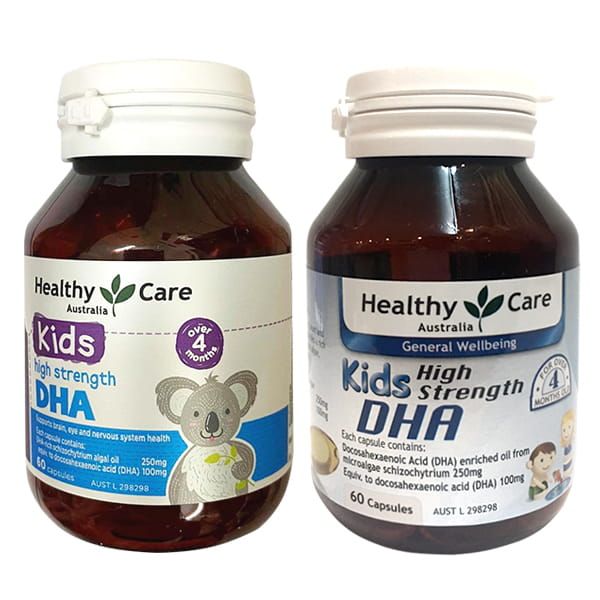 Viên uống bổ sung DHA cho bé Kids High Strength DHA (Healthy Care) lọ