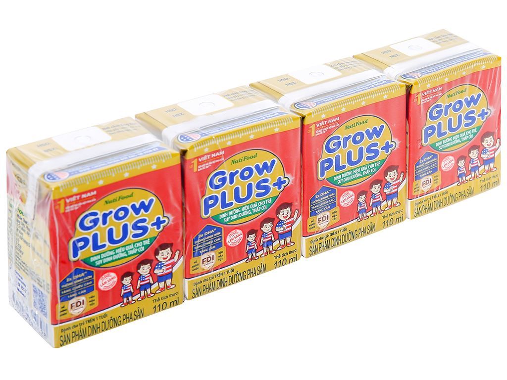 Sữa bột pha sẵn Nutifood Grow Plus+ hộp 110ml