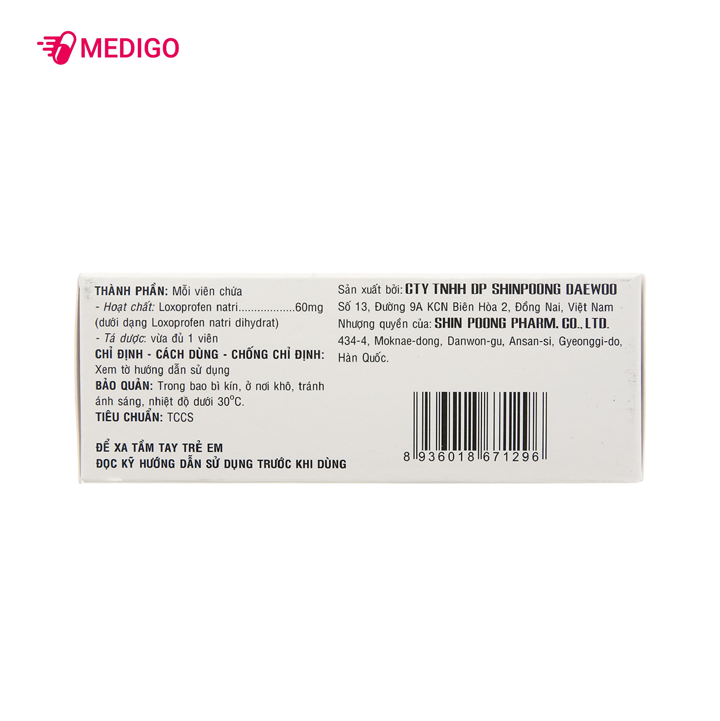 Thuốc giảm đau, kháng viêm Loxfen 60mg hộp 100 viên-3