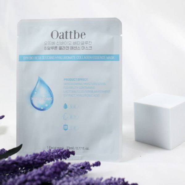 Mặt nạ dưỡng da, cấp ẩm Oattbe Hyaluronate Collagen Essence Mask gói 1 miếng