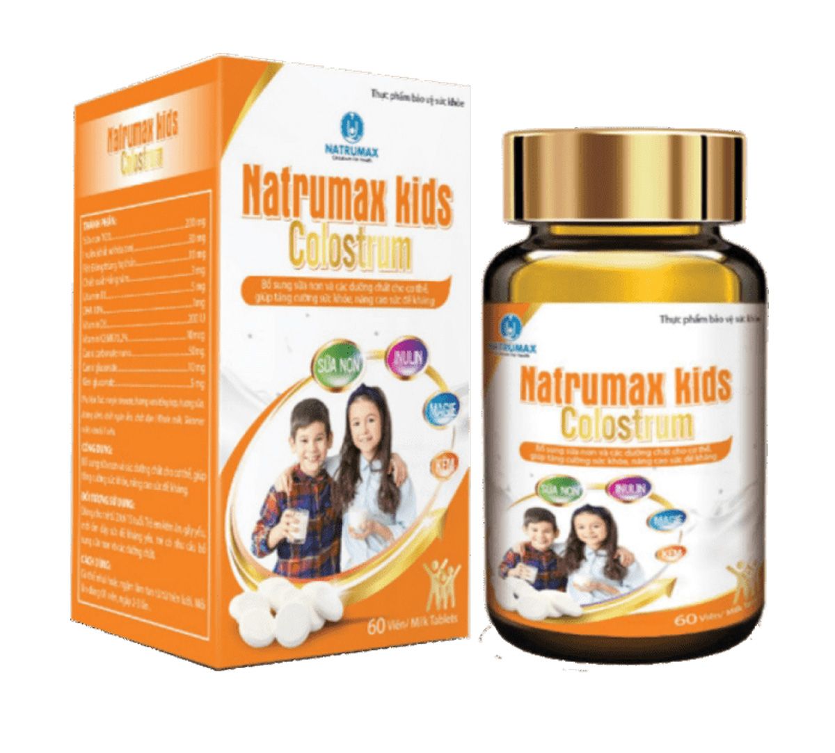 Sữa viên Natrumax Kids Colostrum hộp 1 lọ 60 viên