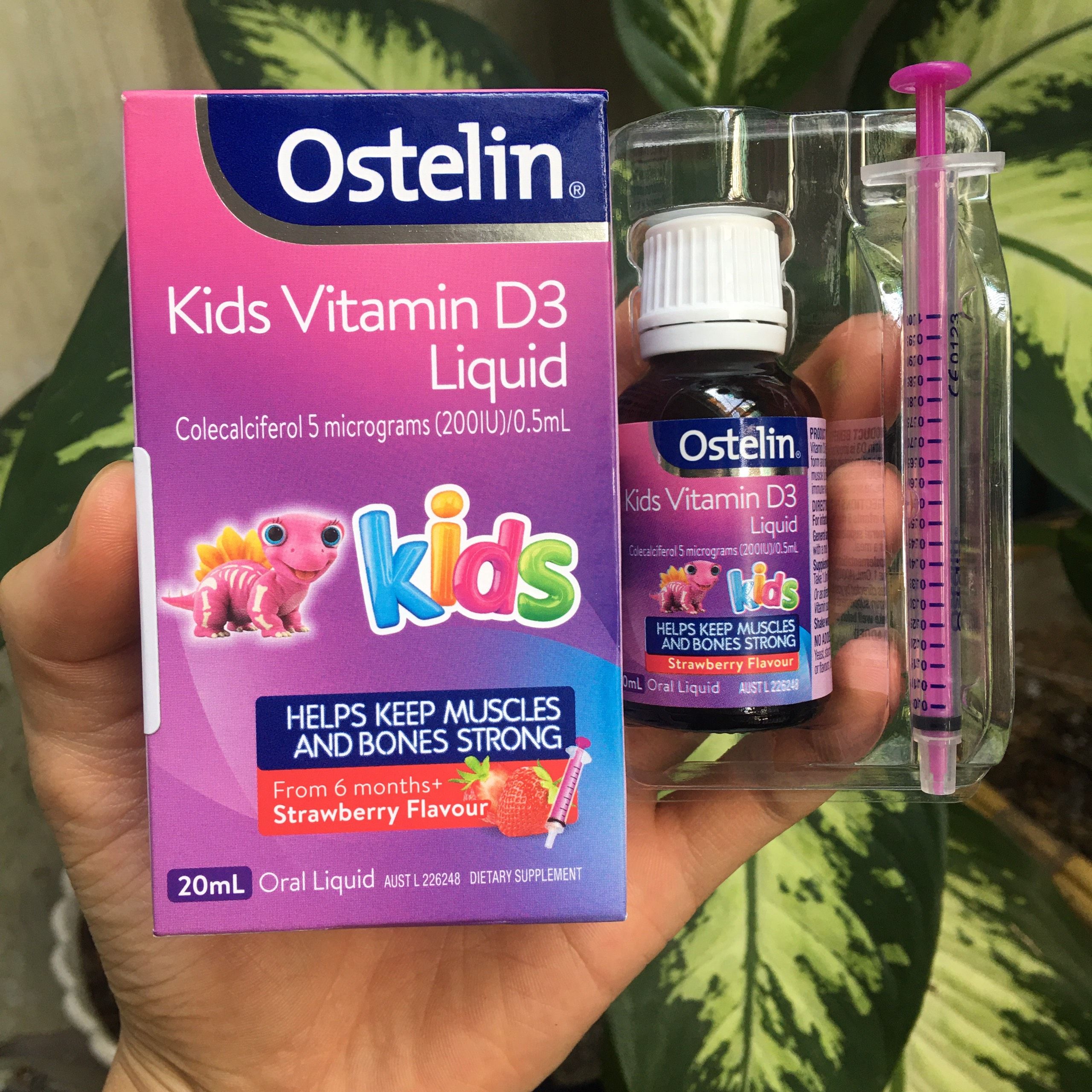 Bổ sung Vitamin D Ostelin Kids Vitamin D3 Liquid Kids hộp 1 lọ 20ml