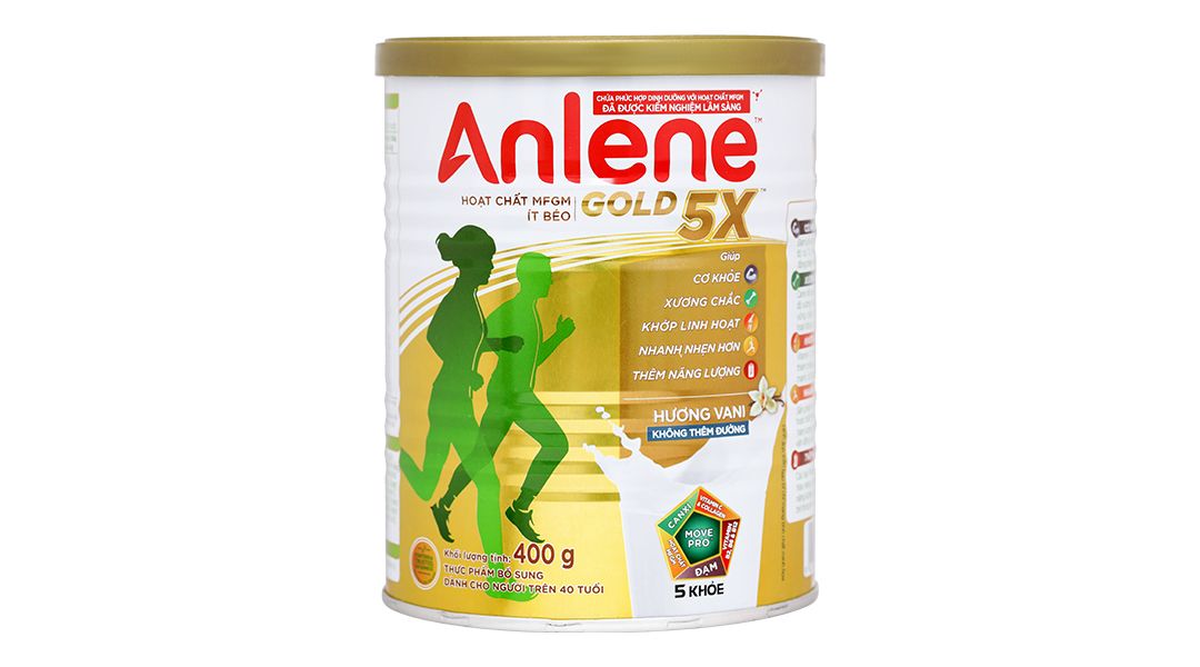 Sữa bột Anlene Gold 5X (hương vani) lon 400g