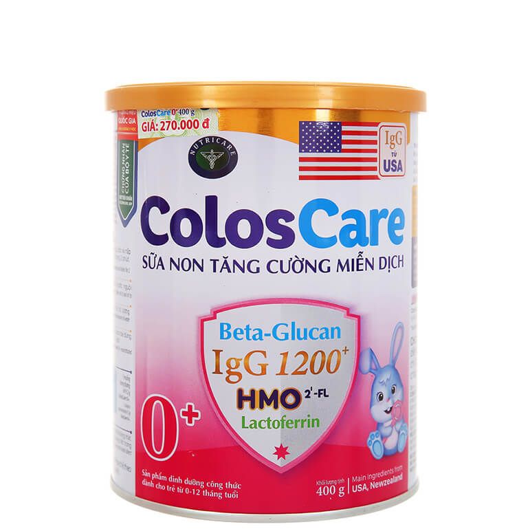 Sữa bột cho trẻ Coloscare 0+ lon 400g