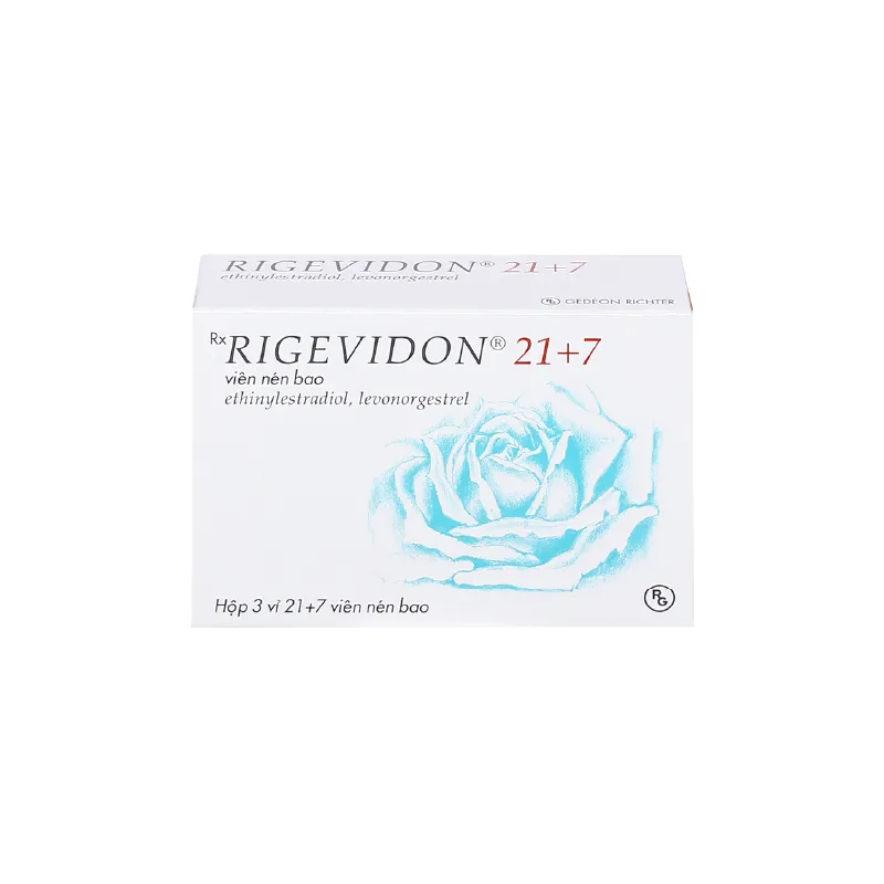 Thuốc tránh thai tháng Rigevidon 21+7 hộp 3 vỉ mỗi vỉ 21+7 viên-2