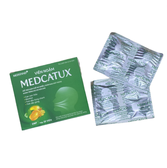 Viên ngậm ho MEDCATUX hộp 20 viên