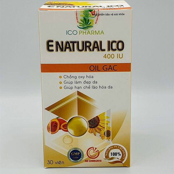 Hỗ trợ giảm quá trình lão hóa E Natural ICO 400 IU hộp 1 lọ 30 viên ...