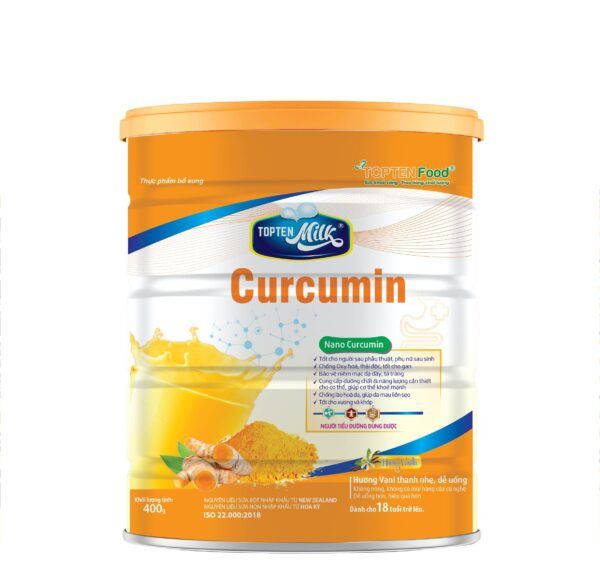 Sữa bột Top Ten Curcumin lon 800g