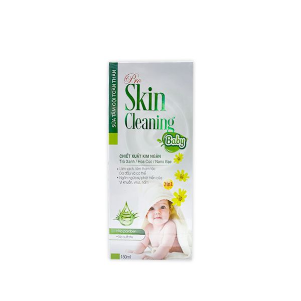 Sữa tắm gội toàn thân Pro Skin Cleaning Baby hộp 1 chai 150ml