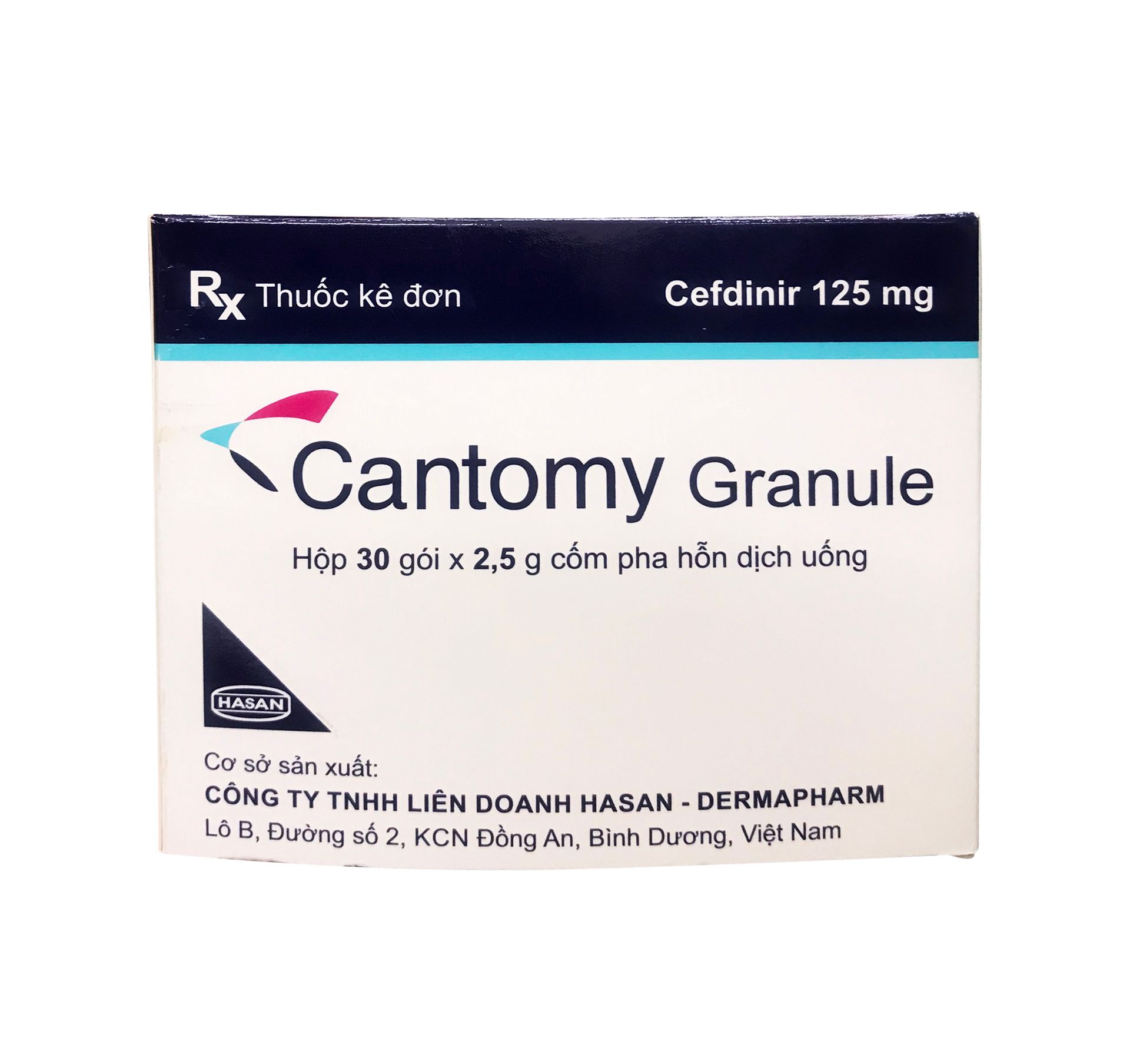 Thuốc kháng sinh Cantomy Granule Cefdinir 125mg hộp 30 gói x 2.5g cốm