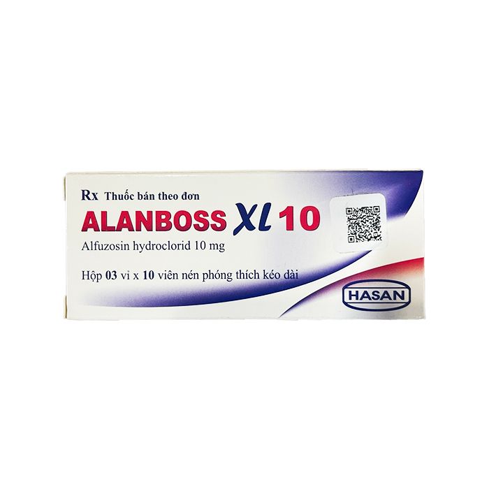 Thuốc trị phì đại tuyến tiền liệt Alanboss XL 10mg hộp 3 vỉ x 10 viên nén phóng thích kéo dài